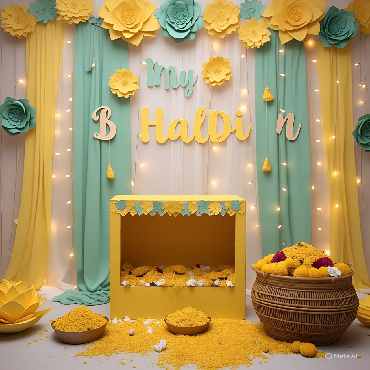 An All-Inclusive Resource for Low cost simple haldi decoration at home